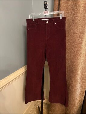 Celebrity Pink Women's Burgundy Flare Corduroy Jeans